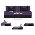 Adorn India Easy Boom 3 Seater Sofa Cum Bed 5 x 6 (Purple & Black) (1 Year Warranty)