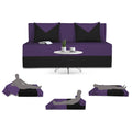 Adorn India Easy Boom 4 Seater Sofa Cum Bed 6 x 6 (Purple & Black) (1 Year Warranty)