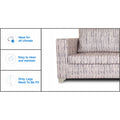 Adorn India Lancia 3 Seater Sofa Digitel Print (Grey)