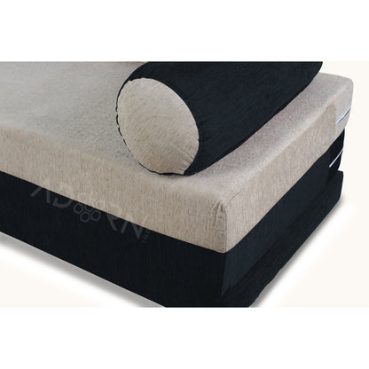 Adorn India Easy Fabric Deewan Cum Bed (Being and Black)