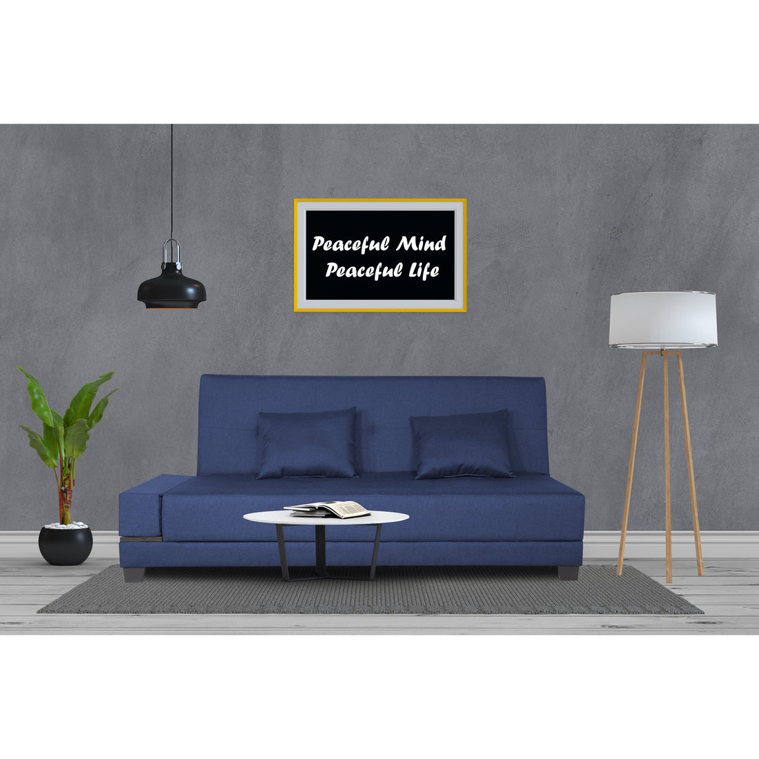 3 Seater Sofa Cum Bed Blake (Blue)
