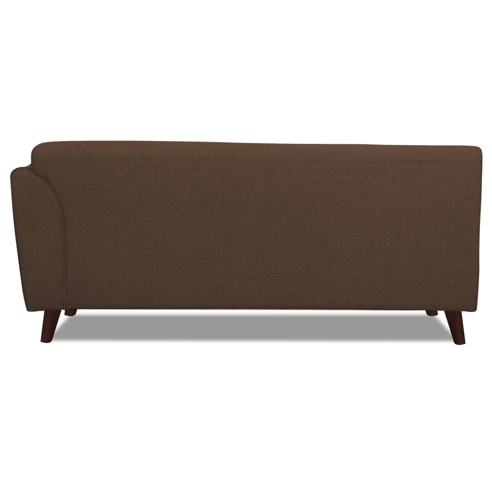 Adorn India Leaf 6 Seater Corner Sofa Left Hand Side (Brown)