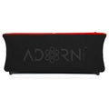 Adorn India Acura 3 Seater Sofa (Red & Black1)