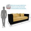 Almond 3 Seater Sofa cumbed (Yellow & Black)