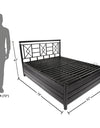 Adorn India Churchill Wrought Iron Bed Queen Size with Box Storage (Without Mattress)