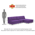Adorn India Atlas Modular Sofa Set (Purple), Wood, Foam