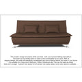 4 Seater Sofa Cum Bed Arden 4x6(Brown)