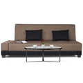 3 Seater Sofa Cum Bed Exclusive Two Tone Blake (Camel & Black), Wood, Foam