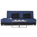 3 Seater Sofa Cum Bed Exclusive Two Tone Blake (Blue & Black), Wood, Foam