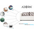 Adorn India Straight line Leathertte 3 Seater Sofa Cum Bed (White)