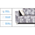 Adorn India Alanza 3 Seater Sofa Digitel Print (Grey)