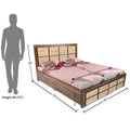 Adorn India Engineered Box Spring Queen Bed with Storage-(Matte_Multicolor)