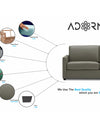 Adorn India Exclusive Flavio Leaterette 3+2 Sofa Set (Grey)