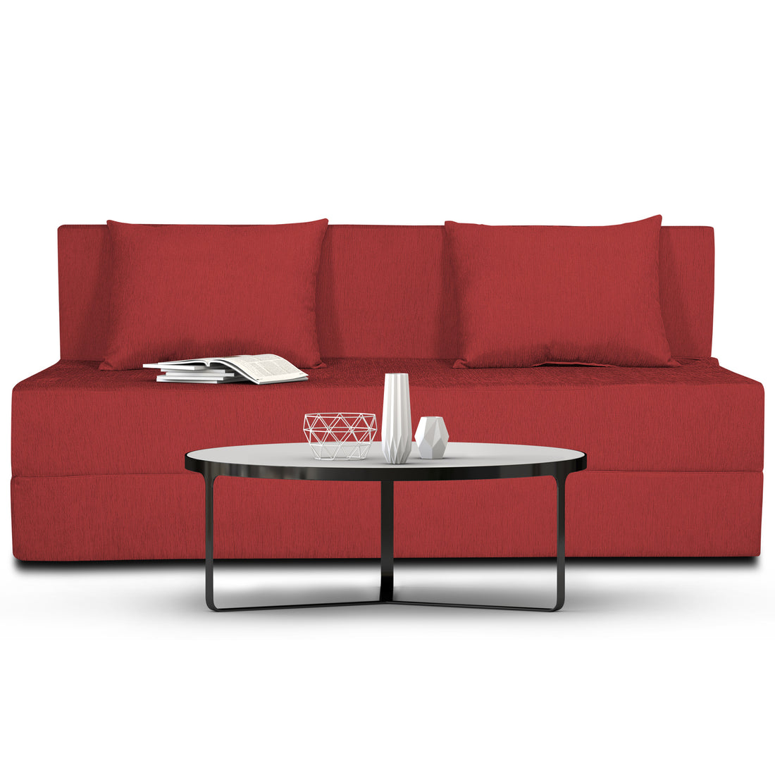 3 Seater Sofa Cum Bed Easy Alyn 5x6 (Maroon)