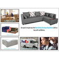 Adorn India Mclain L Shape 6 Seater Sofa (Light Grey)