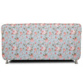 Adorn India Roselyn Digital Print 3+2 5 Seater Sofa Set (Blue)