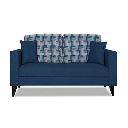 Adorn India Berlin Bricks 2 Seater Sofa (Blue) Martin Plus