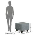 Decent 5 Puffy 1 Seater (Grey)