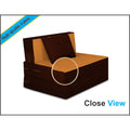Adorn IndiaEasy 2 Seater Sofa Cum Bed (3 Years Warrenty Quality Foam)-Perfect for Seat & Sleep Washeble Polyster Fabric Cover (Camel & Brown) 3'x6'.Pillows Free (1 Year Warranty)
