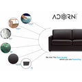 Adorn India Exclusive Flavio Leatherette Three Seater Sofa (Brown)