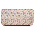Adorn India Roselyn Digital Print 3+2 5 Seater Sofa Set (Beige)