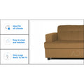 Adorn India Aleena 3 Seater Sofa(Camel)
