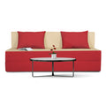 3 Seater Sofa Cum Bed Easy (Red) d and Beige (5x6)