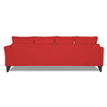 Adorn India Wood Maddox Tufted L Shape 5 Seater Sofa Set LHS (Red) (3 Year Warranty)