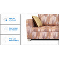 Adorn India Alanza 3 Seater Sofa Digitel Print (Beige)
