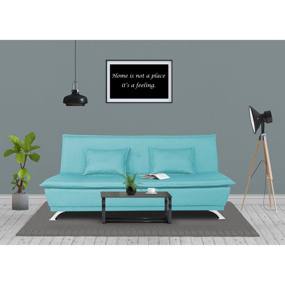 4 Seater Sofa Cum Bed Arden 4x6(Aqua Blue)