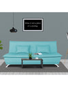 Adorn India Arden 3 Seater Sofa Cum Bed Fabric (Aqua Blue)