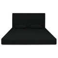 Adorn India Easy Highback Three Seater Sofa Cum Bed Decent 5' x 6' (Black) (1 Year Warranty)