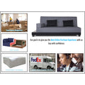 3 Seater Sofa Cum Bed Exclusive Two Tone Blake (Dark Grey & Black), Wood, Foam