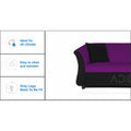 Adorn India Acura 3 Seater Sofa(Dark Purple & Black)