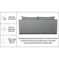 3 Seater Sofa Cum Bed Straight line (Light Grey), Wood, Foam