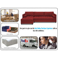 Adorn India Alexander L Shape 6 Seater Sofa (Left Side Handle)(Maroon)