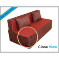 3 Seater Sofa Cum Bed Easy Poly Cotton (Maroon & Black) 5x6 (5x6)
