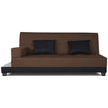 3 Seater Sofa Cum Bed Exclusive Two Tone Blake (Brown & Black), Wood, Foam