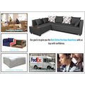 Adorn India Mclain L Shape 6 Seater Sofa (Left Side Handle)(Dark Grey)
