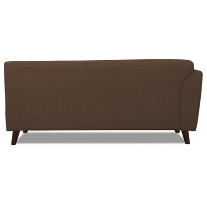 Adorn India Leaf 6 Seater Corner Sofa Right Hand Side (Brown)