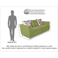 Adorn India Alita 3 Seater Compact Sofa (Green)