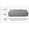 Straight line L Shape Sofa (Light Grey)