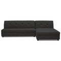 Adorn India Atlas Modular Sofa Set (Black) (3 Year Warranty)