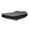 Adorn India Aspen Two Tone Rhombus Sofa Cum Bed (Grey & Black)