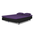 Adorn India Aspen Three Seater Sofa cum bed (Purple & Black)