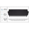 Adorn India Exclusive Alexus Leaterette 3+2 Sofa Set (Black)