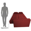 Flora Sofa Cum bed (Maroon)