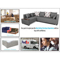 Adorn India Mclain L Shape 6 Seater Sofa (Left Side Handle)(Light Grey)