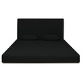 Adorn India Easy Highback Three Seater Sofa Cum Bed Decent 6' x 6' (Black) (1 Year Warranty)
