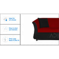 Adorn India Acura 3 Seater Sofa(Maroon & Black)